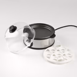 Girmi CU2500 cuiseur d'oeufs 7 œufs 360 W Noir, Acier inoxydable, Transparent - Vue supplémentaire 2