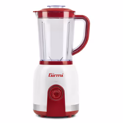 Girmi FR27, Mélangeur de table, Fonction d'impulsion, 350 W, Rouge, Transparent, Blanc