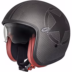 Premier Vintage Carbon Star Casque Jet, noir, taille XS pour Hommes