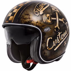 Premier Vintage OP 9 BM Casque Jet, gris-jaune, taille XS pour Hommes