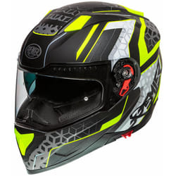 Premier Vyrus EM Y9 BM Casque, noir-blanc-jaune, taille XS pour Hommes