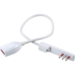 Rallonge Plate 0,5m Avec Prise Ultra Plate 10A 2P+T Couleur Blanc Rosi rs 92036