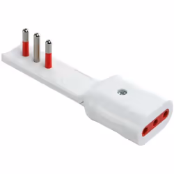 Rosi adaptateur extra plat 90 degrés 10/16A blanc- RS7711BA adaptateur extra plat 90 degrés 16A prise 10/16A 250VStandard IT  ...