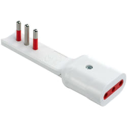Rosi - adaptateur extra plat 90 degrés 10/16a blanc- rs7711b
