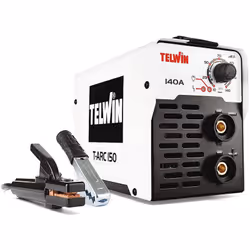 La machine à souder complète et efficace , le soudeur à électrode inverter MMA Telwin T-ARC 150 en courant continu (DC) de 14 ...
