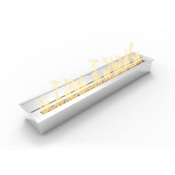 Divina Fire - Brûleur de cheminée au bioéthanol biocheminée en acier inoxydable 7 lt 91,5X18,7XH9,5 cm