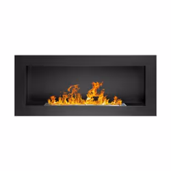 DIVINA FIRE DF91020, Cheminée encastrable, Bioéthanol, Noir, Intérieure, 2,5 - 3 h, 0,75 L