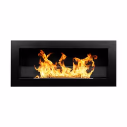 DIVINA FIRE DF91021, Cheminée encastrable, Bioéthanol, Noir, Intérieure, 2,5 - 3 h, 0,75 L