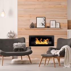 DIVINA FIRE DF91021 cheminée Intérieure Cheminée encastrable Bioéthanol Noir