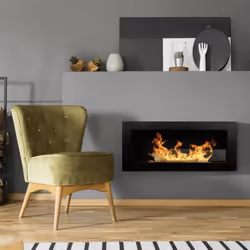 DIVINA FIRE DF91021 cheminée Intérieure Cheminée encastrable Bioéthanol Noir - Vue supplémentaire 4