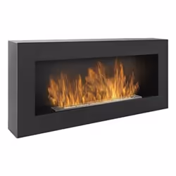 DIVINA FIRE DF91022, Cheminée encastrable, Bioéthanol, Noir, Intérieure, 2,5 - 3 h, 0,75 L