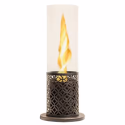 DIVINA FIRE DF91401, Cheminée portable, Bioéthanol, Noir, Or, Intérieur & extérieur, 1,5 - 2 h, 0,5 L