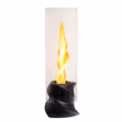 DIVINA FIRE DF91405, Cheminée portable, Bioéthanol, Noir, Transparent, Intérieur & extérieur, 1,5 - 2 h, 0,5 L