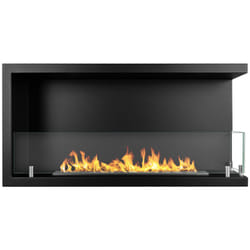 Cheminée bioéthanol encastrable d'angle biocheminée 90x45 sutri 90 dx
