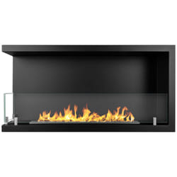 Divina Fire - Cheminée bioéthanol encastrable d'angle biocheminée 90x45 sutri 90 sx
