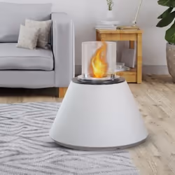 DIVINA FIRE DF95266 cheminée Intérieur & extérieur Cheminée autonome Bioéthanol Blanc