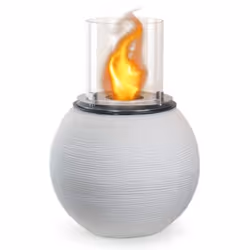DIVINA FIRE DF95269, Cheminée autonome, Bioéthanol, Blanc, Intérieur & extérieur, 4 - 5 h, 1,5 L