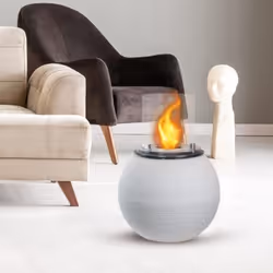 DIVINA FIRE DF95269 cheminée Intérieur & extérieur Cheminée autonome Bioéthanol Blanc