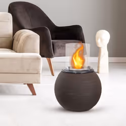 DIVINA FIRE Botticelli Intérieur & extérieur Cheminée autonome Bioéthanol Marron - Vue supplémentaire 7