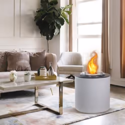 DIVINA FIRE DF95279 cheminée Intérieur & extérieur Cheminée autonome Bioéthanol Beige