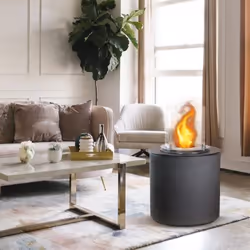 DIVINA FIRE DF95280 cheminée Intérieur & extérieur Cheminée autonome Bioéthanol Gris