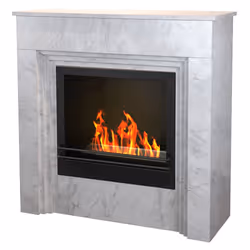 DIVINA FIRE Bellini Intérieure Cheminée encastrée Bioéthanol Couleur marbre
