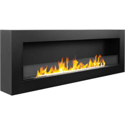 Divina Fire - Cheminée bioéthanol murale cheminée bio 120x40 siena 120 Noir