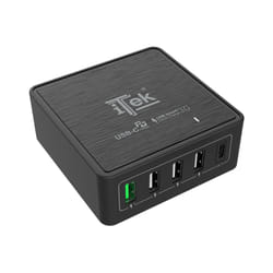 itek ITSCT4UC60 chargeur d'appareils mobiles Universel Noir Secteur Charge rapide Intérieure