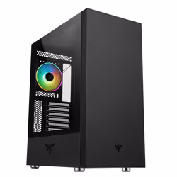 itek VERTIBRA S210, Midi Tower, PC, Noir, ATX, micro ATX, Mini-ITX, Synthétique ABS, Métal, Jouer