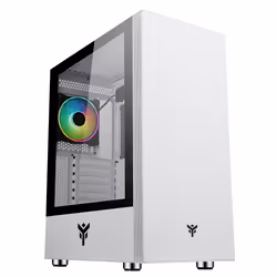 itek VERTIBRA S210W, Midi Tower, PC, Blanc, ATX, micro ATX, Mini-ITX, Synthétique ABS, Métal, Jouer