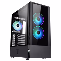 itek VERTIBRA Q210, Midi Tower, PC, Noir, ATX, micro ATX, Mini-ITX, ABS, Métal, SPCC, 16,5 cm