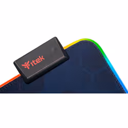 itek E1 Tapis de souris de jeu Noir, Rouge