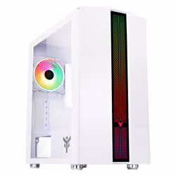 itek LIFLIG W41, Mini Tower, PC, Blanc, ITX, micro ATX, SPCC, Jouer