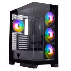 itek SHOWBUI 45B, Tower, PC, Noir, ATX, micro ATX, Mini-ITX, Bleu, Vert, Rouge, Ventilateur