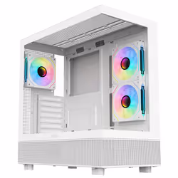 itek SHOWBUI 42W, Tower, PC, Blanc, ATX, micro ATX, Mini-ITX, Bleu, Vert, Rouge, Ventilateur