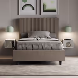Lit coffre - GOYA - Goya 120x200 - Sommier relevable - Couleur cappuccino - 1 place et demi