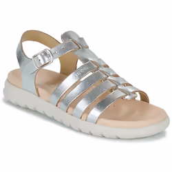 Geox modèle J S. Soleima G.b - Metal.lea Argent