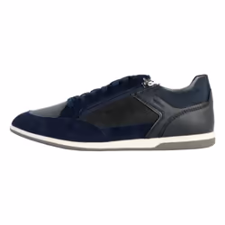 Basket Cuir Geox U Renan B - Homme - Marine - Lacets - Confort Exceptionnel