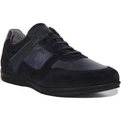 Baskets Homme - GEOX U Adrien A - Cuir - Marine - Lacets