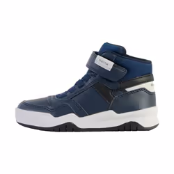 Basket Montante à Scratch Geox Perth - Marine/LT Gris - Enfant - Synthétique