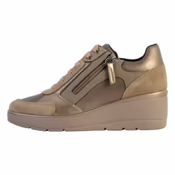 Baskets hautes - GEOX - Femme - Cuir - Compensé - Taupe