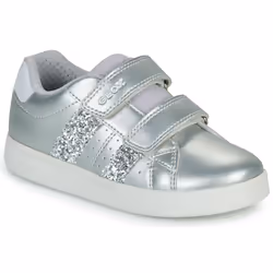 Basket Basse à Scratches Geox Junior Eclyper Pearl Synt.Lea
