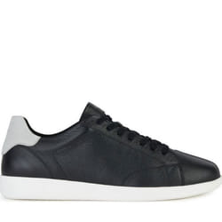 Baskets Geox - Kennet Sneakers - Homme - Cuir - Lacets - Noir
