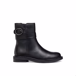 Bottines Serilda D Cuir Noir
