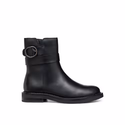 Bottines Serilda D Cuir Noir