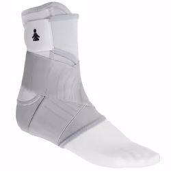 FITPADDY AS01SM, Cheville, Support, S/M, Nylon, Polyester, Caoutchouc, Spandex, Gris, Athlétique