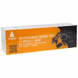 FITPADDY TRSET01 bande d'exercice Métal, Caoutchouc thermoplastique (TPR) Noir