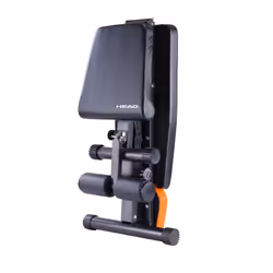 HEAD HA369 banc de musculation Banc de musculation ajustable Dossier réglable Siège ajustable Noir, Orange - Vue supplémentaire 2