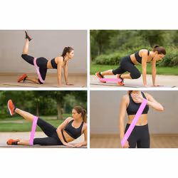 FITPADDY EBND02PK bande d'exercice Léger - Moyen - Élevé Latex Rose - Vue supplémentaire 4