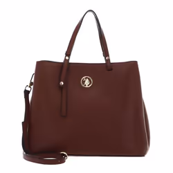 U.S. POLO ASSN. Sac shopper marron en cuir pour femme - Arlington Double Handle Bag L 230385
